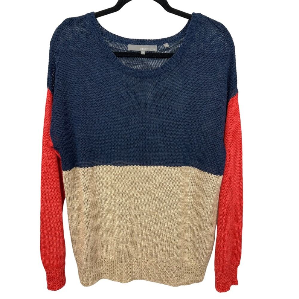 360 Sweater Colorblock Sweater linen blend oversized
